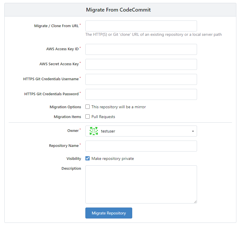 migration from codecommit