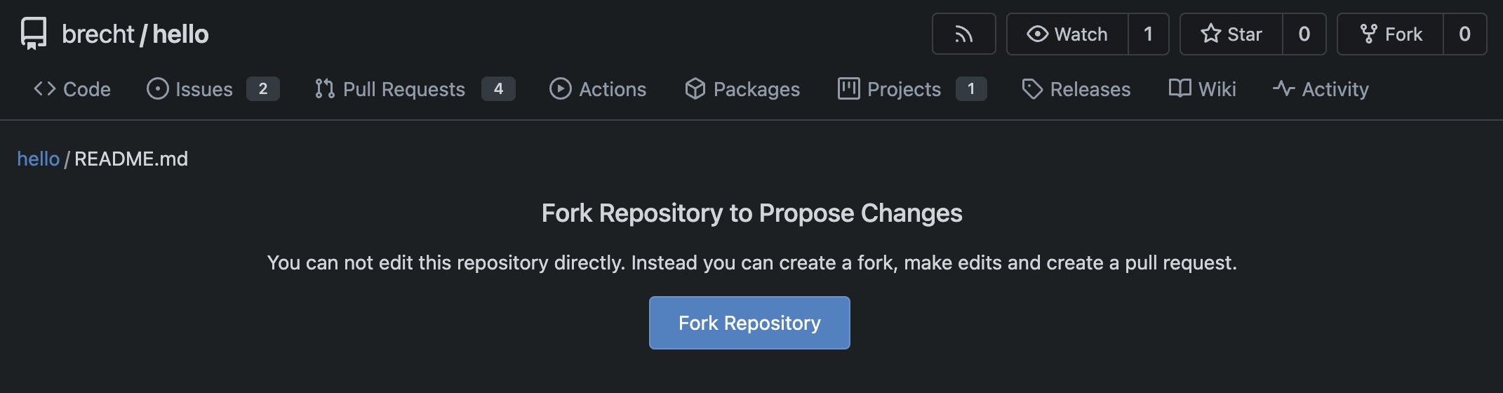 Fork workflow