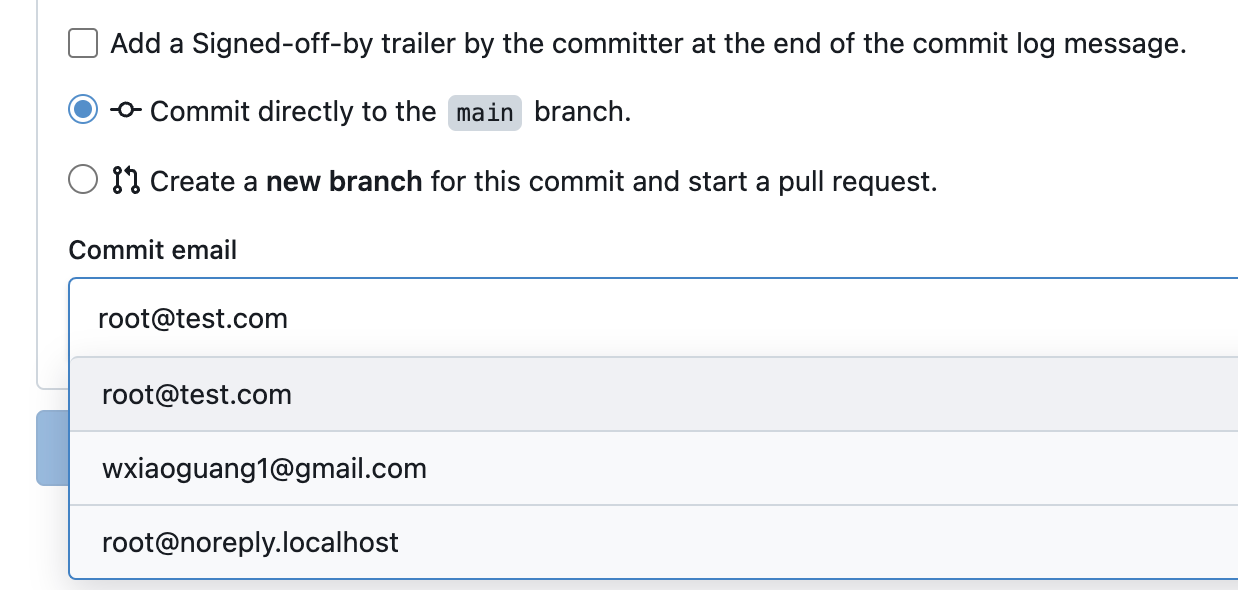 Choose email