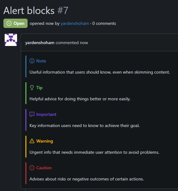 Alert blocks