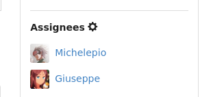 Screenshot of 2 people being assigned to an issue.