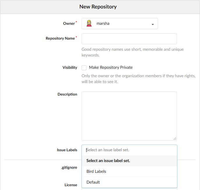 initalize with labels