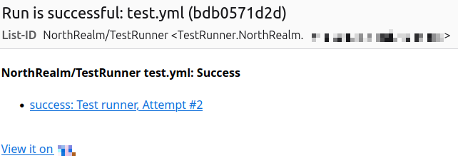 Email notification example